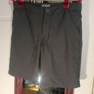 Cat & Jack Men's Charcoal Flat Front Shorts